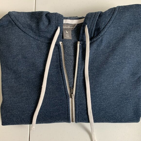 Eddie Bauer Men’s Blue Full-Zip Hoodie – XXL - Picture 13 of 13